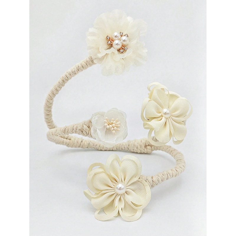پرده جمع کن مدل FOURYDBLFLOWERS مجموعه دو عددی