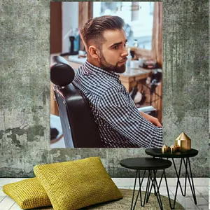 تابلو بوم طرح آرایشگاه مردانه کد BH208