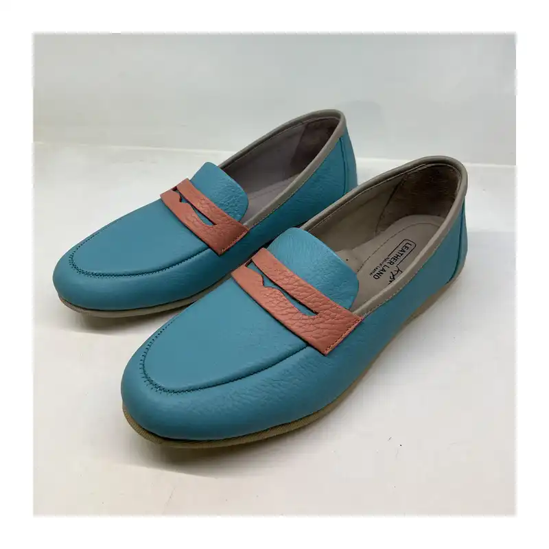 کفش زنانه سرزمین چرم مدل 1505 رنگ آبی