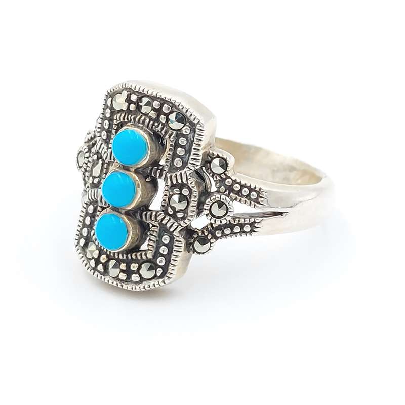 انگشتر نقره زنانه مدل فیروزه کد 20562