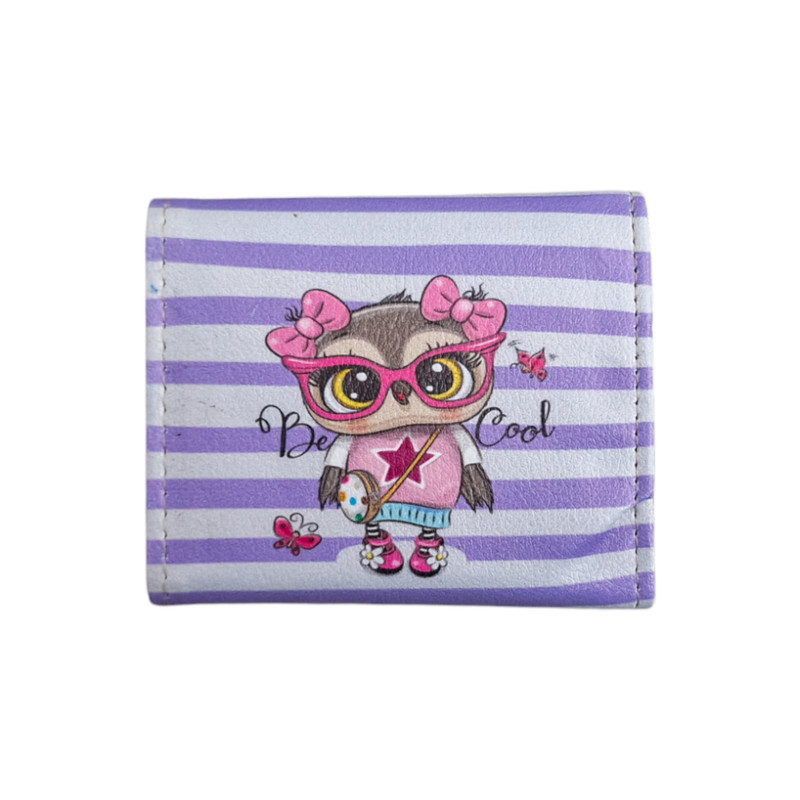 کیف پول زنانه مدل جغد راه راه