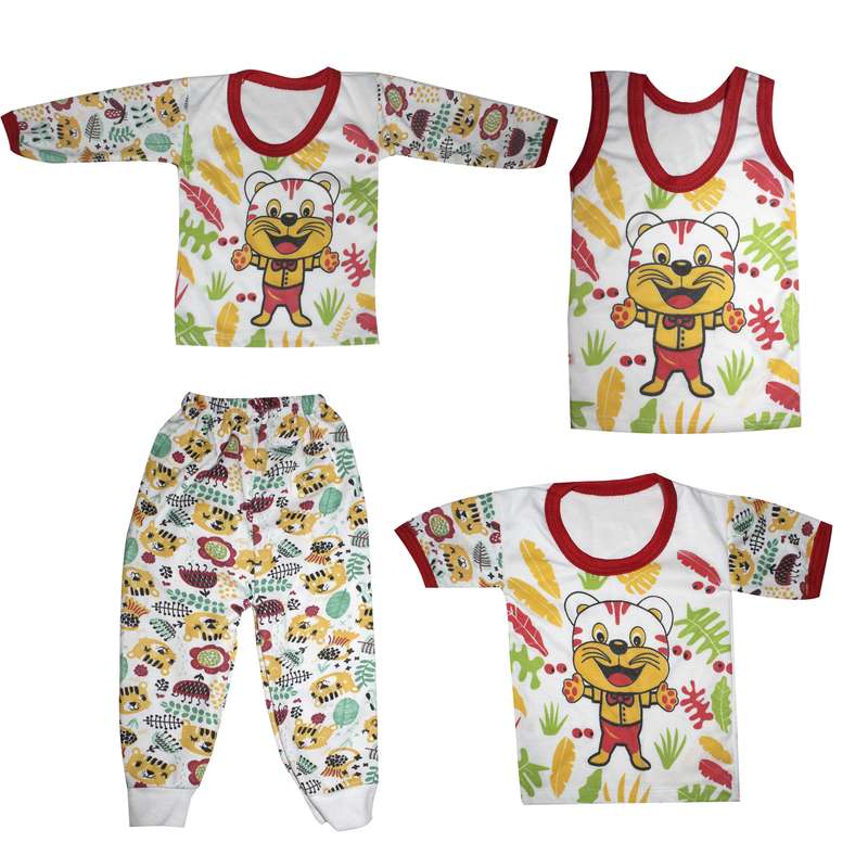 ست 4 تکه لباس نوزادی مدل jangl