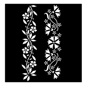 شابلون باتیس آرت طرح گل کد 445