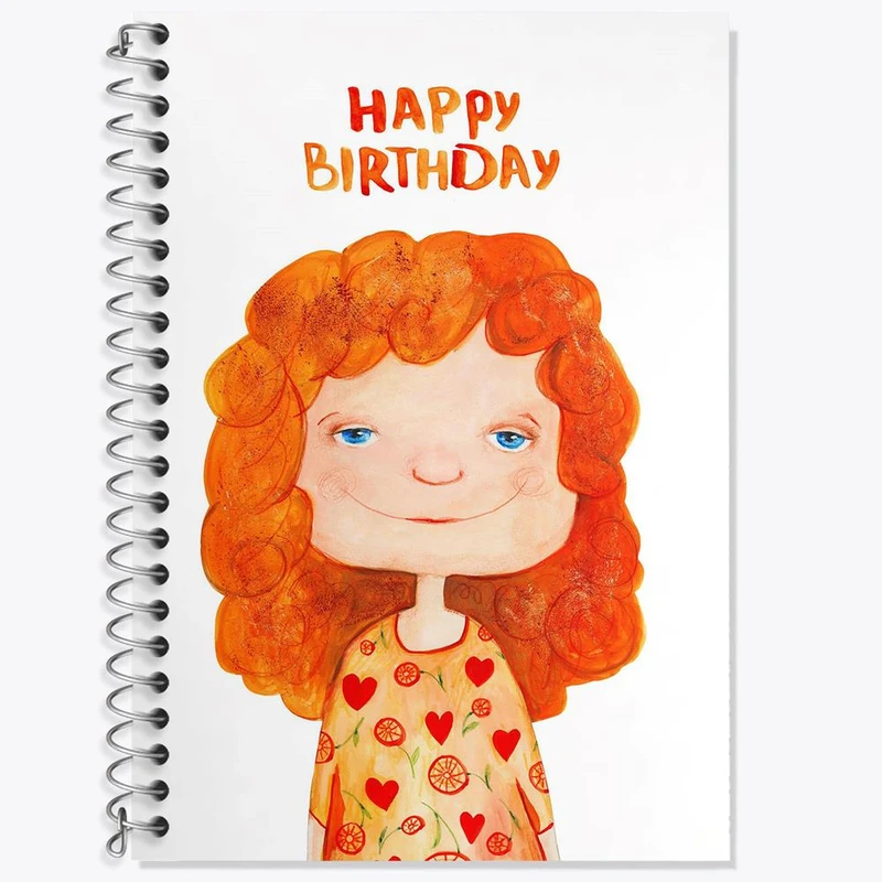 دفتر زبان 50 برگ خندالو مدل دو خط طرح دخترونه کد 6103