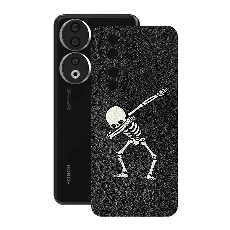 برچسب پوششی ریمکس مدل Leth طرح اسکلت مناسب برای گوشی موبایل آنر 90