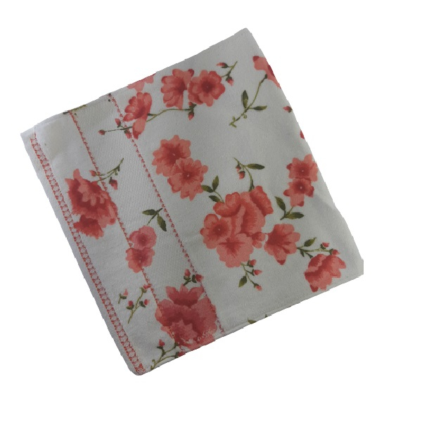 حوله دستی طرح گل دار سایز 62x36 سانتیمتر