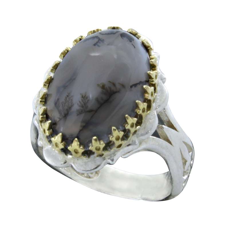 انگشتر نقره مردانه مدل شجر خطی کد x12