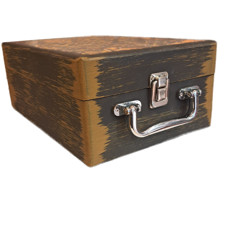 جعبه هدیه دست‌ساز  مدل چوبی طرح نقشه کهن کد WS815