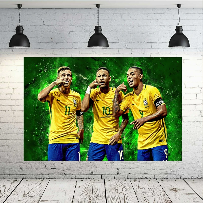 تابلو بوم طرح ستارگان فوتبال برزیل مدل SDB1520