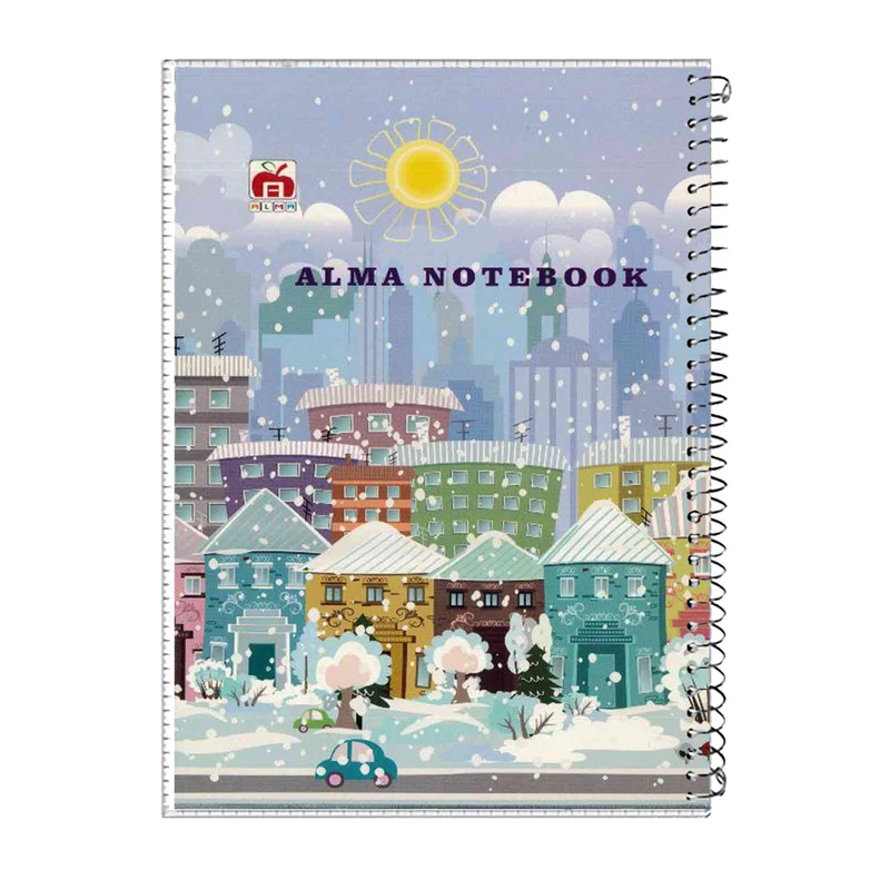 دفتر مشق 40 برگ آلما طرح SNOW مدل طلقی کد 7412