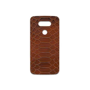 MAHOOT Brown-Snake-Leather Cover Sticker for LG G5