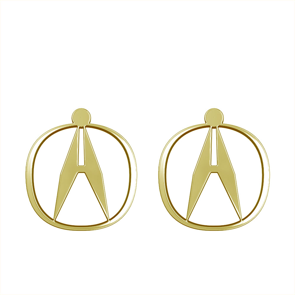 گوشواره طلا 18 عیار زنانه مدوپد مدل آکورا کد GA1-16220