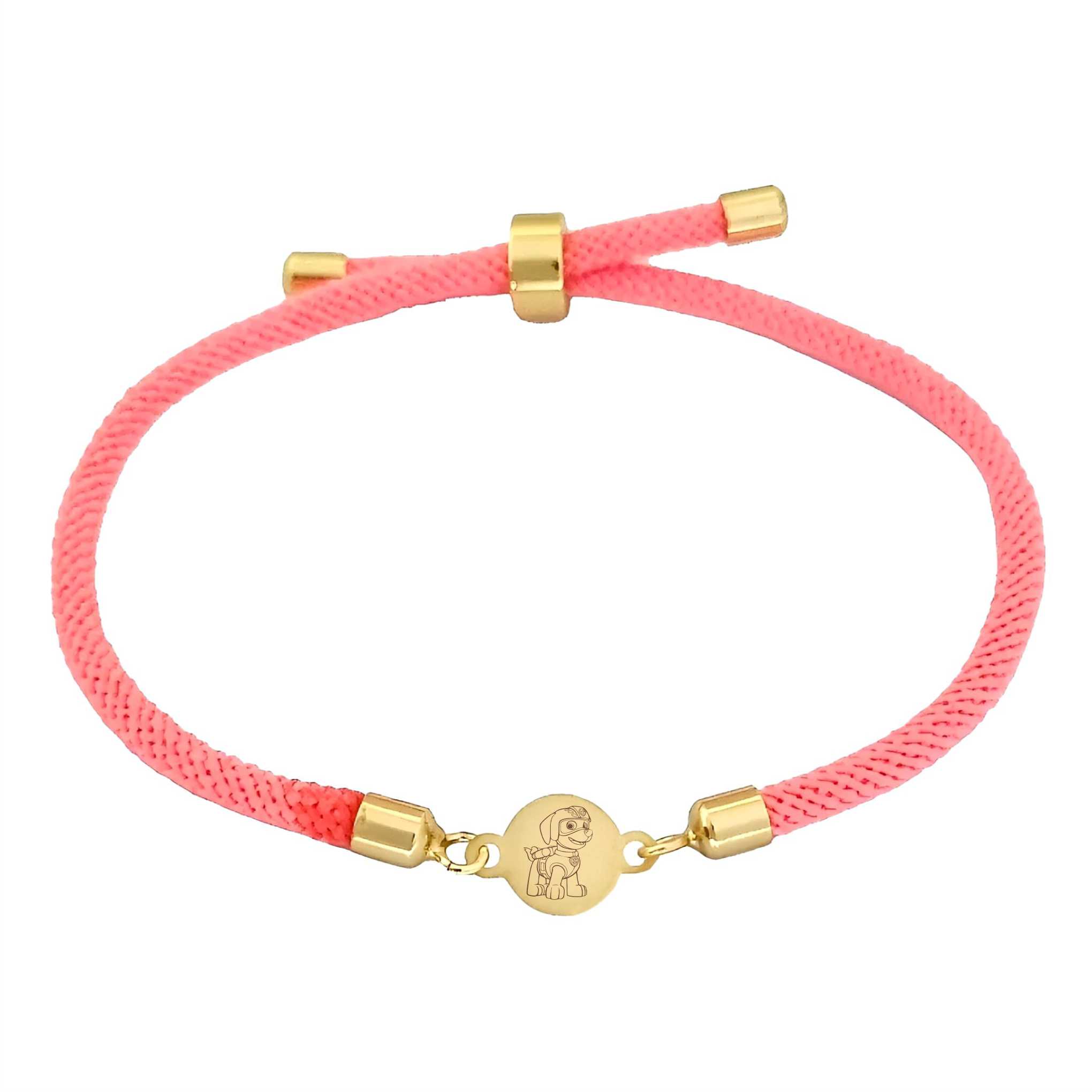 دستبند طلا 18 عیار دخترانه لیردا مدل طرح سگ نگهبان زوما 6755