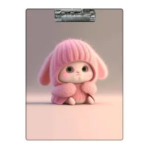 تخته شاسی طرح خرگوش کیوت با لباس زمستونی کد 3769627 سایز A4