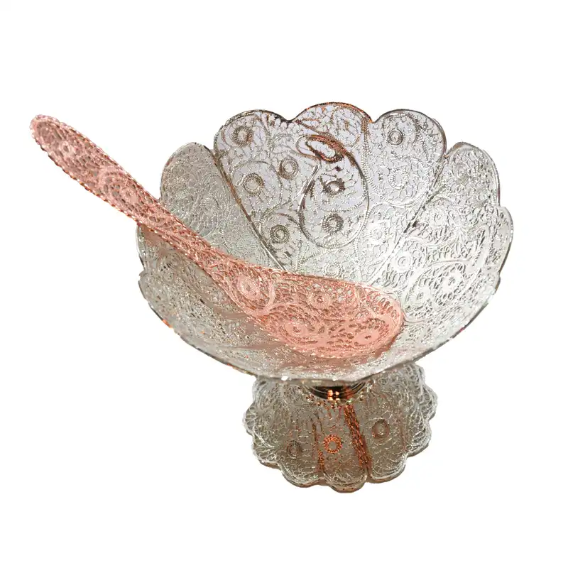 قاشق ملیله کاری مدل مسی کد 907