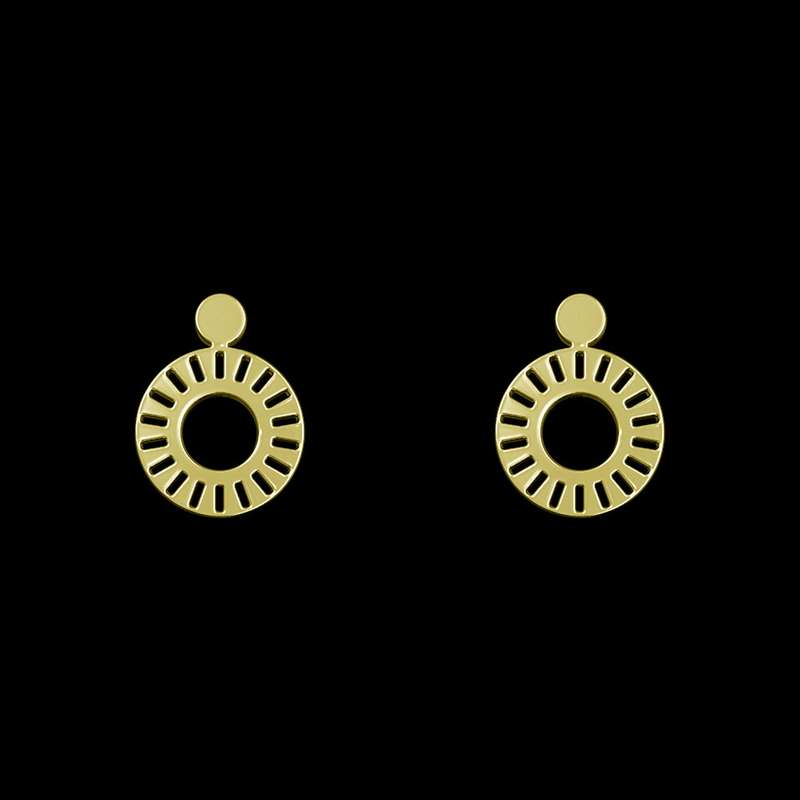 گوشواره طلا 18 عیار زنانه مدوپد مدل دایره کد GA1-10616