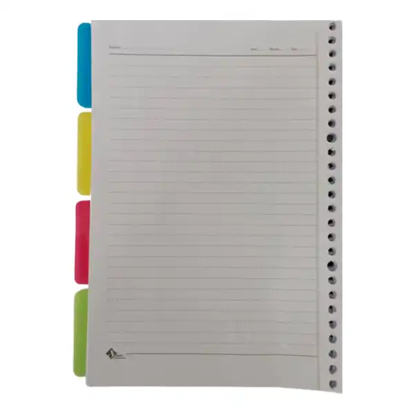 دفتر کلاسور 100 برگ گلبرگ کد 9376526 به همراه کاغذ کلاسور بسته 100 عددی