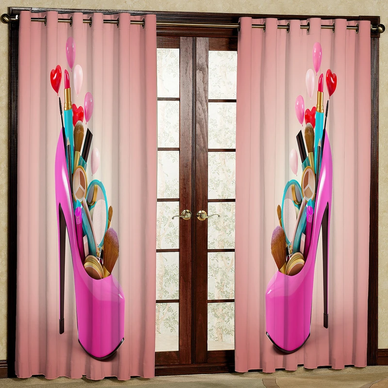    پرده مدل لوازم آرایش مخمل پانچی کد 667  سایز 140x280 سانتی متر