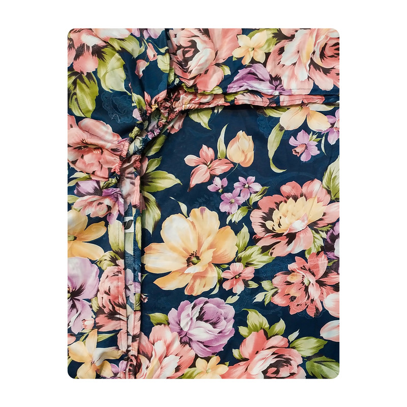 ملحفه آدنو مدل گلباران کد IR120 دونفره سایز 160x200 سانتی متر