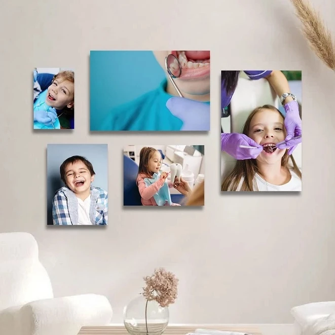 تابلو شاسی مدل دندانپزشکی و سلامت دهان و دندان مدل SH-1338 مجموعه 5 عددی