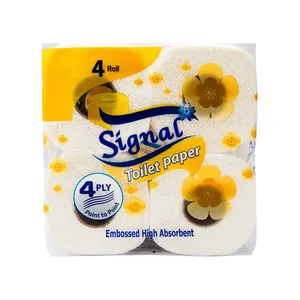 دستمال توالت 4 لایه سیگنال مدل szghnc_4 بسته 4 عددی