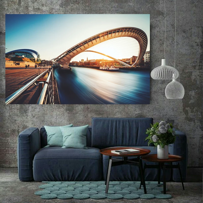 پوستر طرح نمای شهری مدل غروب پل هزاره لندن کد AR1000