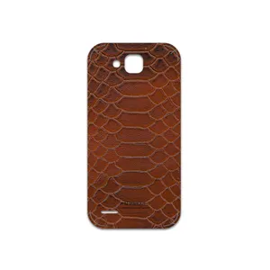 MAHOOT Brown-Snake-Leather Cover Sticker for Honor 3X G750