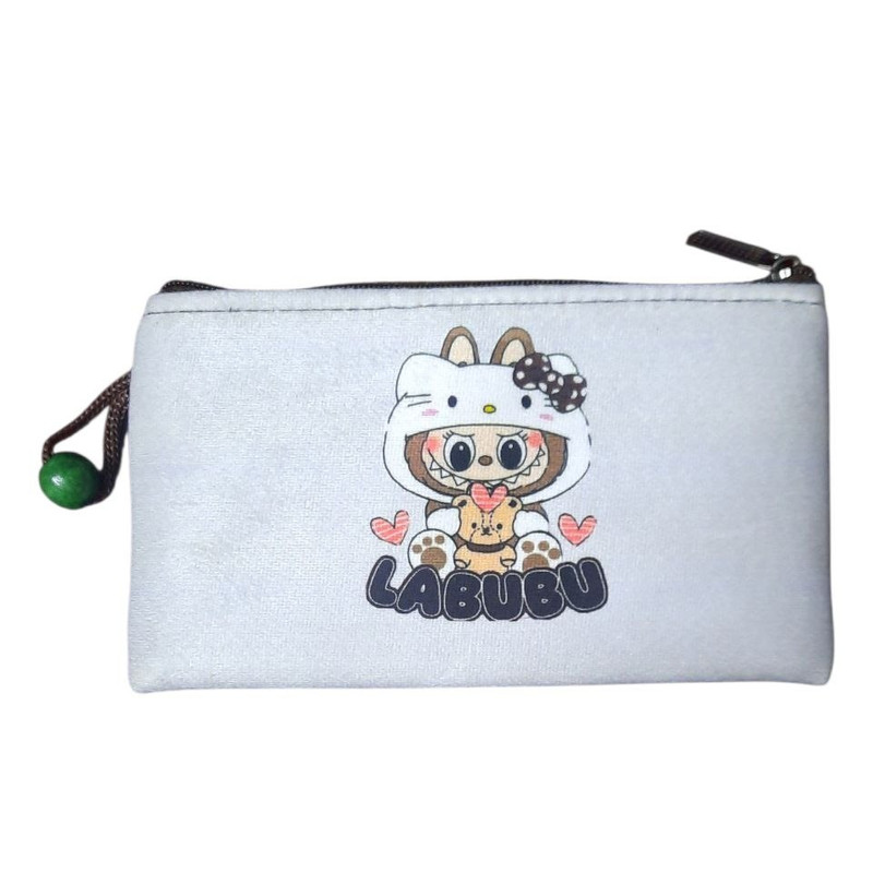 جامدادی مدل زیپ دار طرح لبوبو و تدی کد mn010