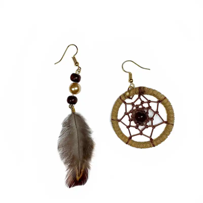 گوشواره زنانه طرح دریمکچر و پر