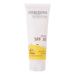 لوسیون ضدآفتاب هیدرودرم سری فاقد چربی SPF30، حجم 75 میلی‌لیتر