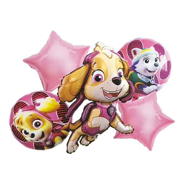 بادکنک فویلی مدل سگ نگهبان اسکای کد Sky5pcsB3 مجموعه 5 عددی