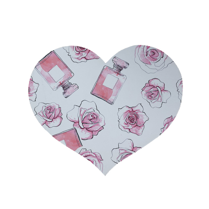 پادری مدل قلب طرح رز کد 5604 سایز 90x90 سانتی متر 