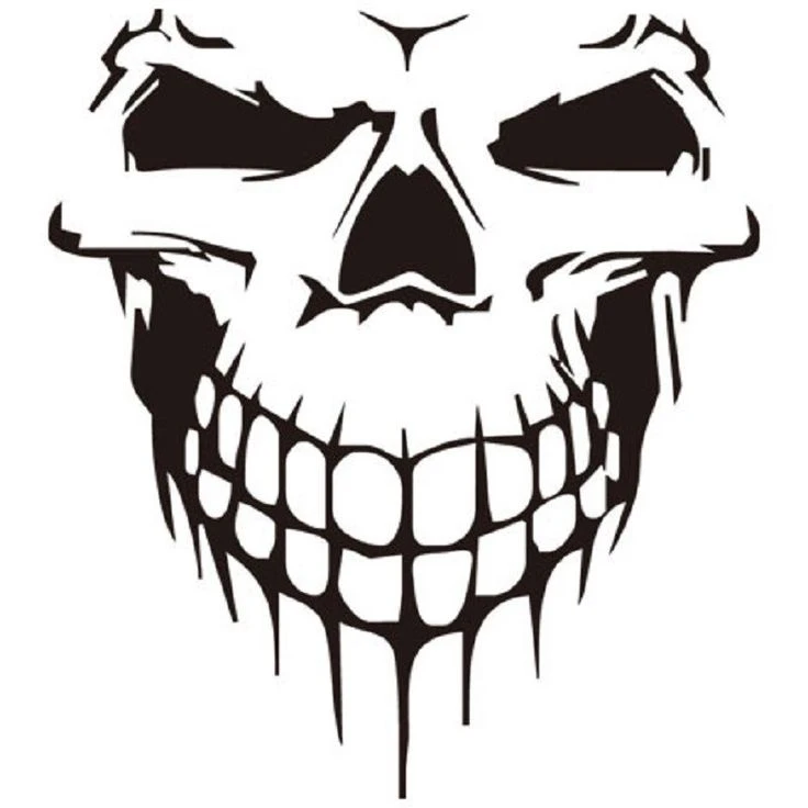 برچسب بدنه خودرو مارکت میکس طرح اسکلت مدل Scary Skeleton کد 1132MMIX