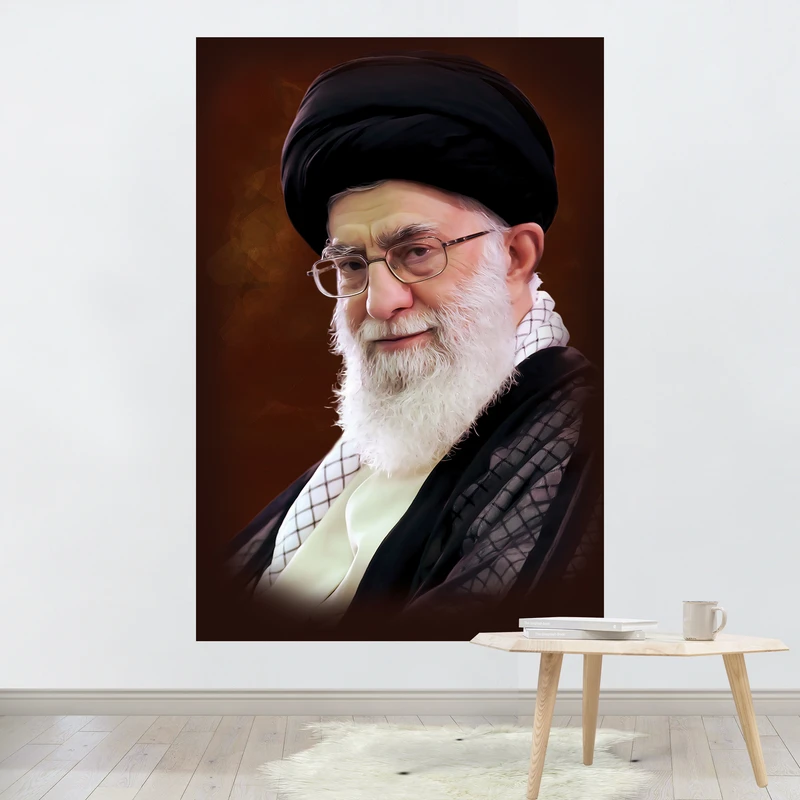 پوستر پارچه ای طرح حضرت خامنه ای
