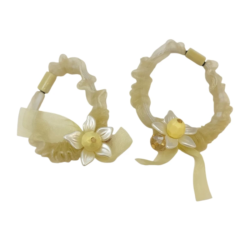 کش مو دخترانه مدل گل کد GO01 بسته 2 عددی