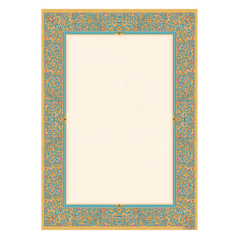 کاغذ تذهیب A4 خانه تذهیب طرح گلستان کد 4064 بسته 100عددی کاغذ تذهیب A4 خانه تذهیب طرح گلستان کد 4064 بسته 100عددی