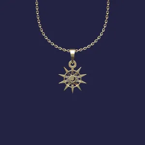 گردنبند طلا 18 عیار زنانه مدوپد مدل هندسی کد Z2-1-1135