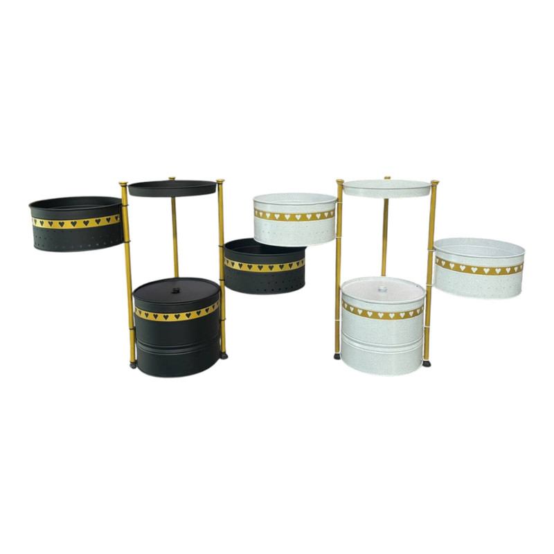 سبد سیب زمینی و پیاز مدل 3 طبقه طرح باکس دار