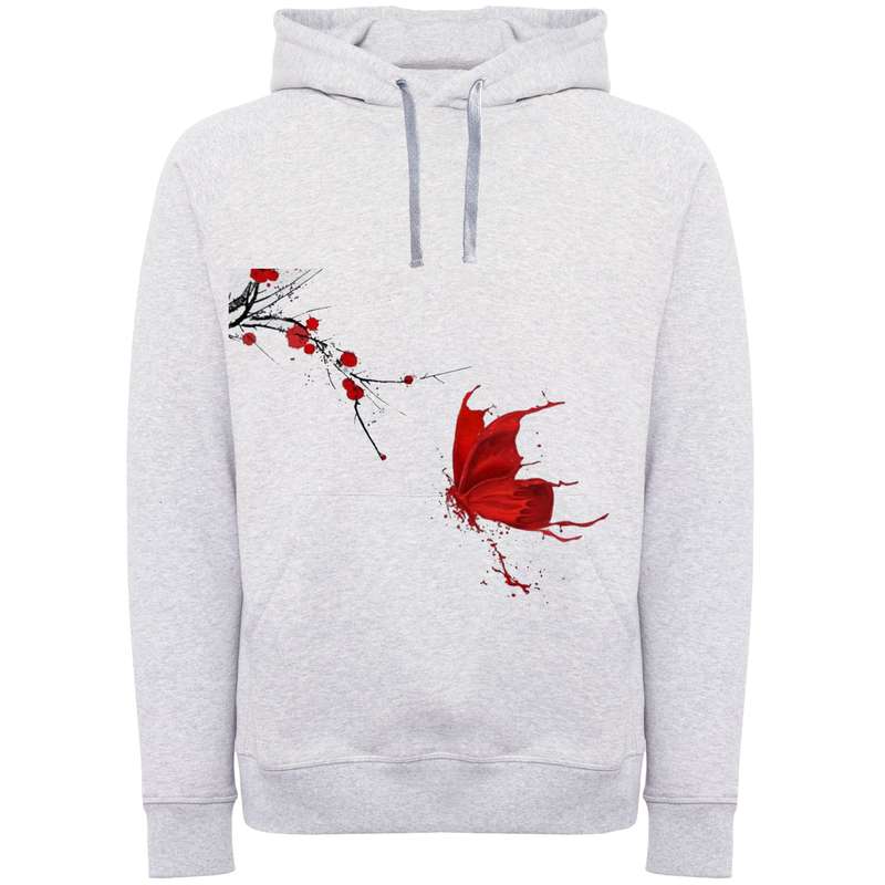 هودی زنانه مدل شاخه و پروانه A197