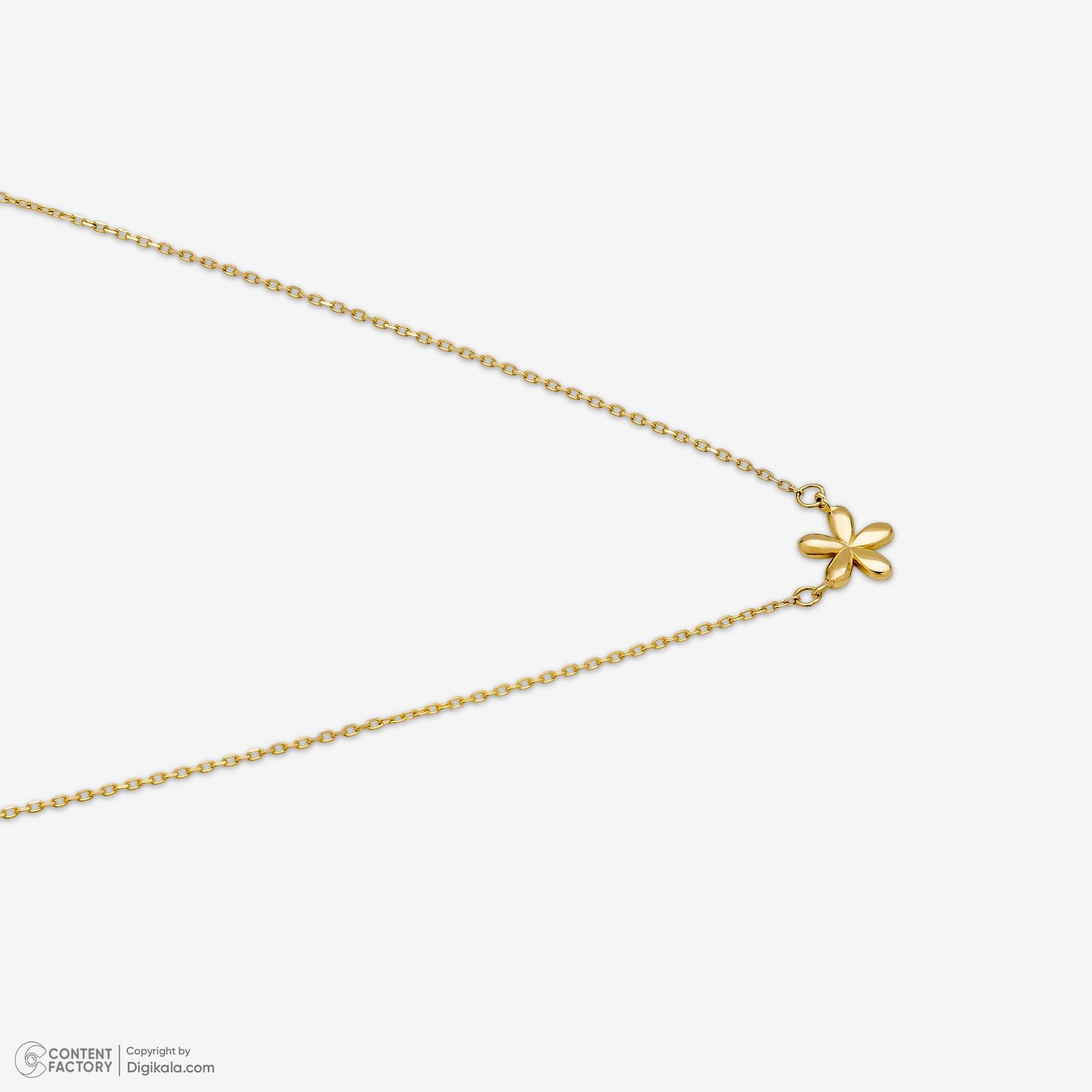 گردنبند طلا 18 عیار زنانه با زنجیر حلقهای (فلامینگو) روبی آرت گالری مدل 330042 - - 4