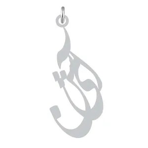 آویز گردنبند نقره کرابو طرح آی شن مدل Kn2-1176