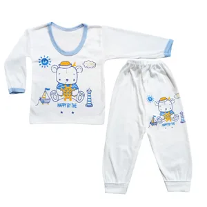 ست تی شرت و شلوار نوزادی مدل Happy کد BL0