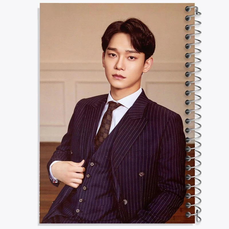 دفتر مشق 100 برگ خندالو طرح چن گروه اکسو EXO کد 13349