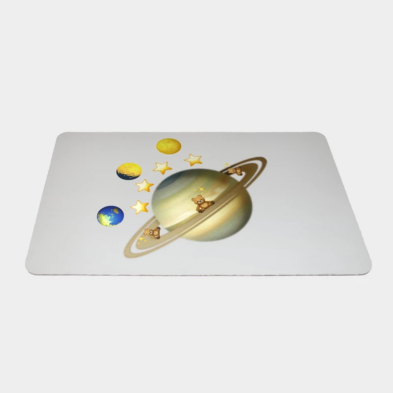 ماوس پد طرح سیاره و خرس سایز 24x37 سانتی متر