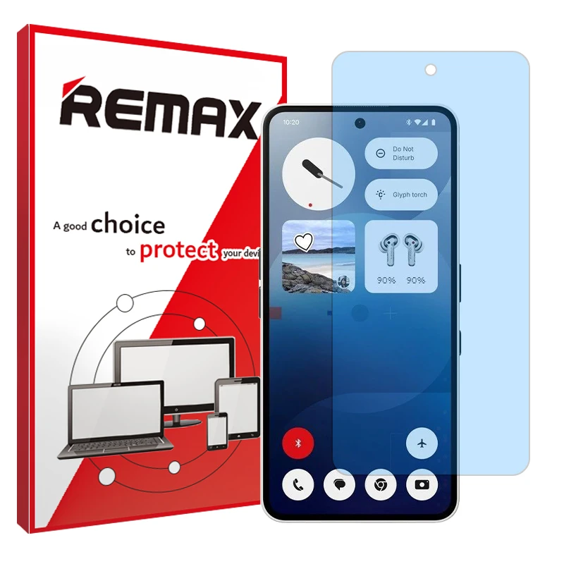 محافظ صفحه نمایش مات ضد اشعه آبی ریمکس مدل Resistant مناسب برای گوشی موبایل ناتینگ Phone 3a