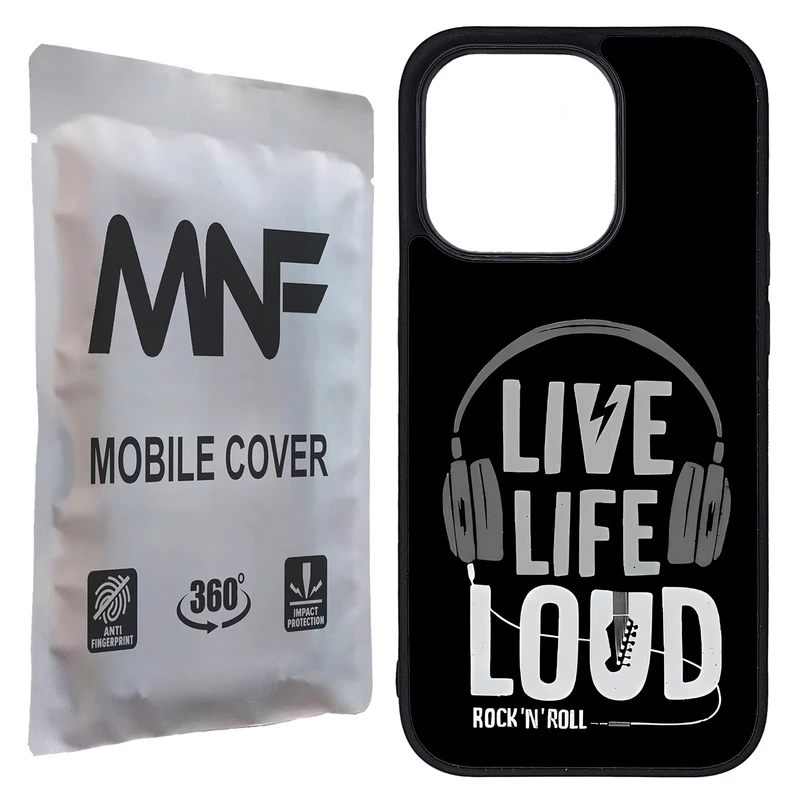 کاور ام ان اف طرح LIVE LIFE LOUD کد P-076 مناسب برای گوشی موبایل اپل iPhone 14 Pro
