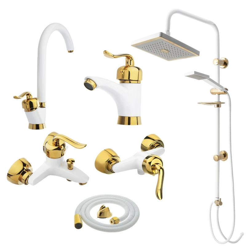 ست شیرآلات شیرالات بهداشتی و ساختمانی توفیق مدل تنسو نایس مجموعه 6 عددی