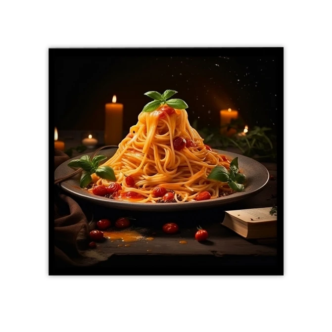 تابلو نوری بکلیت طرح رستوران و غذای ماکارانی مدل B-MID-17186