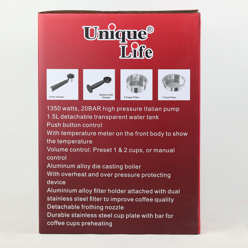 اسپرسو ساز یونیک لایف مدل UL-12741 اسپرسو ساز یونیک لایف مدل UL-12741