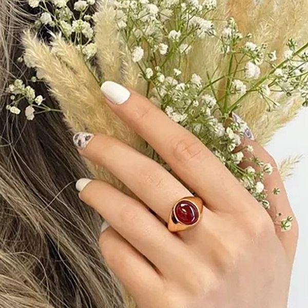 انگشتر طلا 18 عیار زنانه با طرح فیلی دوست خوب مدل DK342 سایز 55-56 -  - 8